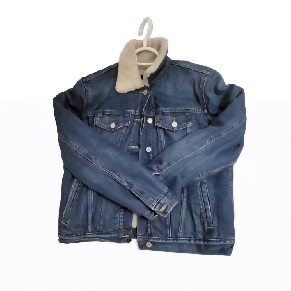 GAP Denim Jacket with Cream Shearling Collar